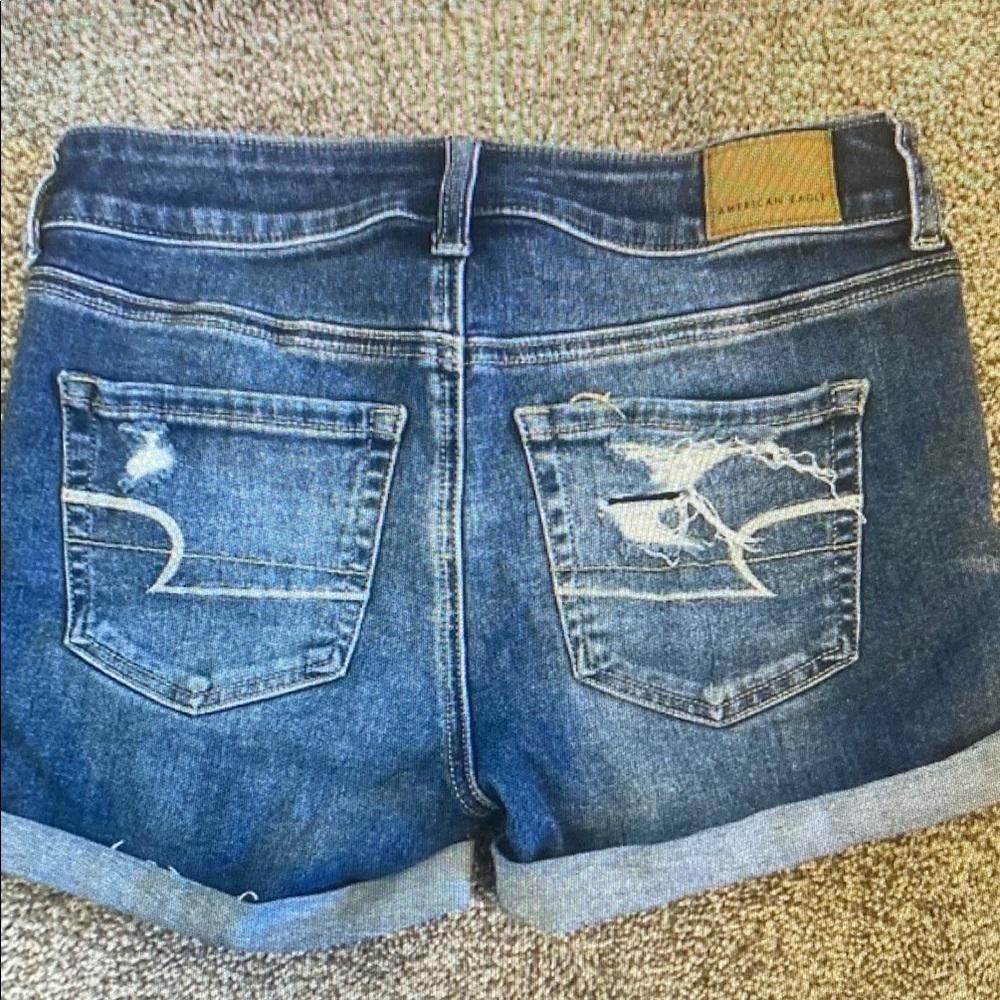 American Eagle Outfitters Women's Blue Denim Athletic Shorts